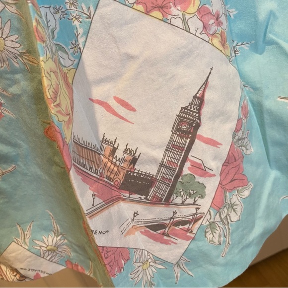 NWOT Oasis London Limited Edition Teal Pink Cotton Summer Dress - Picture 13 of 16